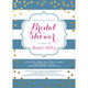 Gold Confetti Bridal Shower Invitations Image 5 of 5